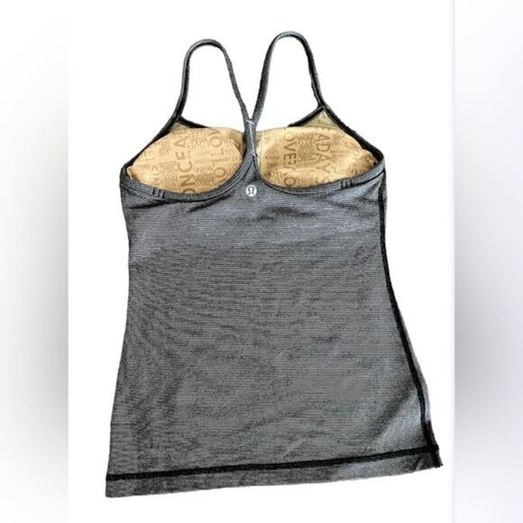 Lululemon Women's Grey and Black Tank Top Size 4 - Picture 4 of 7
